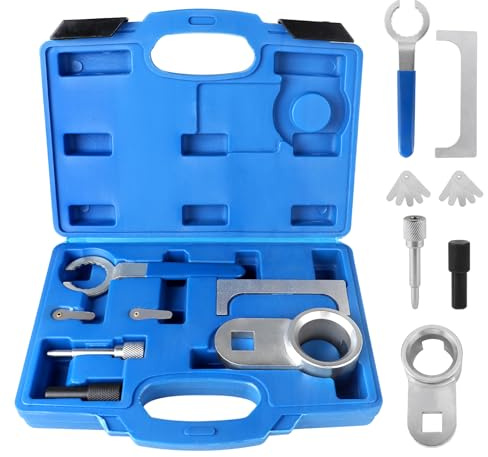 EXLECO Set di attrezzi per il montaggio del motore compatibile con VW T4 Crafter LT 2.4D 2.5D SDI TDI cinghia dentata, strumento di regolazione del motore