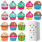 16 Pcs Refrigerator Rhinestones Painting Magnets, Cupcake Refrigerator Stickers, Gem Art Magnet Fridge Stickers, DIY Rhinestones Painting Kits for Adults DIY Home Decors