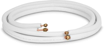 Tubo Rame per Condizionamento 1/4 + 3/8 / 1 m con Dadi di Raccordo - Taglio su Misura - per Climatizzatori 9000/12000 BTU