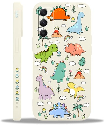 Yoedge Handyhülle für Samsung Galaxy A34 5G Hülle, Aesthetic Anime Blau Muster Dinosaurier Design Mädchen Frauen Cover, Dünn Weich Silikon Case Kratzfest Schutzhülle für Samsung A34 5G 6,5, Clouds