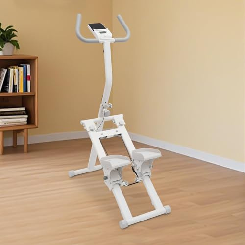 Kletterstepper Klappbar Heimtrainer Mit Digitaldisplay 8 Stufen Widerstand 45° Neigung Für Home Gym Ganzkörpertraining 120kg Traglast Weiß
