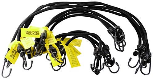 Savage Island Spanngummis extra stark olivgrün mit Haken an beiden Enden elastisch Garten Auto Heimwerken Gepäck Outdoor Camping - 4 x 30cm, 4 x 45cm + 4 x 75cm