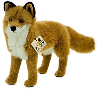 Teddys Rothenburg Kösen Kuscheltier Fuchs Felix stehend 43 cm rotbraun/weiß/schwarz Plüschfuchs