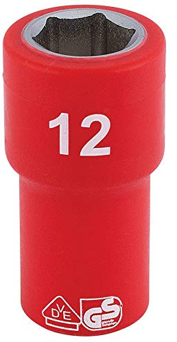 Draper 31490 1/4-Inch Square Drive Metric VDE Socket, 12 mm