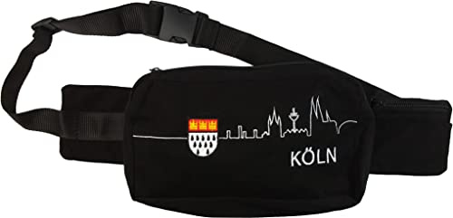 Tolle Bauchtasche ~ Köln Wappen - schwarz ~ Skyline Tasche Karneval Gürteltasche