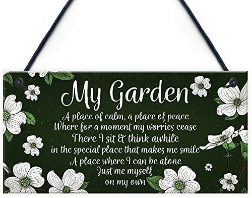Red Ocean Novelty Hanging Garden Plaque Present Home Fence Shed Sign Friendship Gift For Her