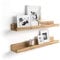 Mobili Fiver, Coppia Mensole portafoto-quadri First, 80 cm, Rovere Rustico, 80 cmx13 cmx8 cm, Nobilitato, Mensole da muro per Camera, Ingresso, Soggiorno, Ufficio, Made in Italy