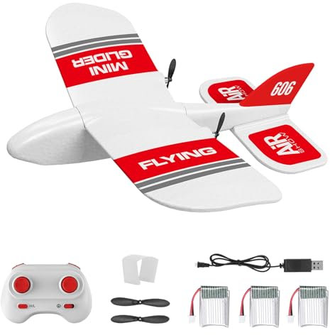 KF606 ferngesteuertes Segelflugzeug, 2,4 GHz, 2 Kanäle, fester Flügel, EPP-Schaumstoff, Mini-Gleiter, integriertes Gyro-System, Mini-Indoor-RC-Gleiter, Flugzeugmodell, Spielzeug für Kinder und