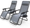 VOUNOT® Set de 2 Tumbona Plegable Multiposicione Jardín, Silla Gravedad Cero Reclinable, con Soporte para Bebidas y Reposacabezas Axtraíble, Carga máxima 120kg, Gris