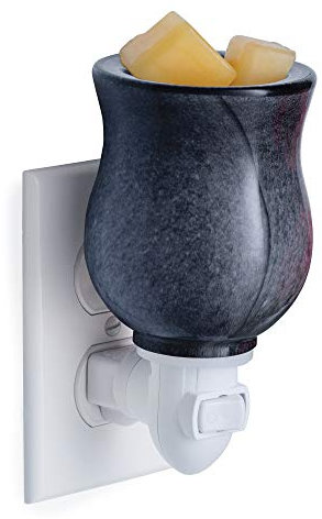 CANDLE WARMERS ETC Pluggable Fragrance Warmer- Decorative Plug-in for Warming Scented Candle Wax Melts and Tarts or Essential Oils, Obsidian Glass