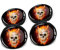 4 x Nabendeckel 60mm Durchmesser Nabenkappen Felgendeckel Felgenaufkleber Gel Emblem Doming für Auto Felgen Kfz Tuning Zubehör Radnabenkappen DM006 (Nr. 5 Skull in Flames, Nabendeckel Set)