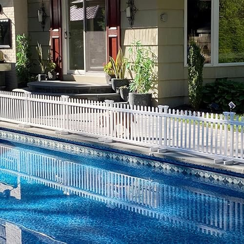 Zippity Outdoor 22in H x 44in W White Vinyl Portable Puppy Dog Fence Kit ZP19055 (2 Pack)