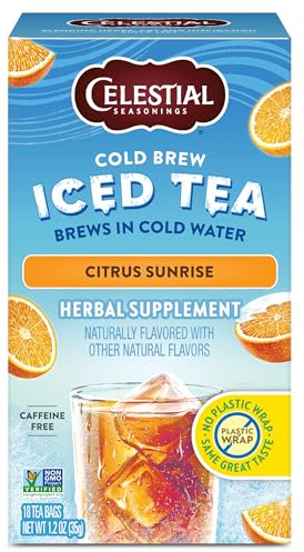 Celestial Seasonings Cold Brew Citrus Sunrise Iced Tea 18 tea bags