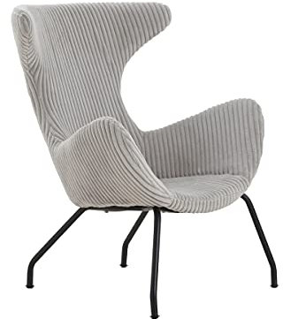 SalesFever Terje Relaxsessel aus Texturstoff, Polyester, grau, Sitzbreite 42 cm, Sitzhöhe 46 cm