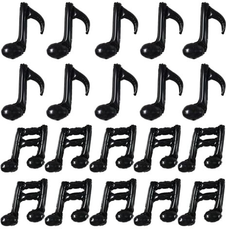 20 Stück Folienballons im Musiknoten-Stil, Party-Show, Dekoration für Geburtstag, Musiknoten-Ballons, Musik-Party-Dekoration.