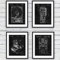 Computer Blaupause Druck Festplatte Vintage Poster Wissenschaft Geschenk Steampunk Kunst Bild Leinwand Malerei Büro Wand Kunst Dekor Ungerahmt-50x70cmx4