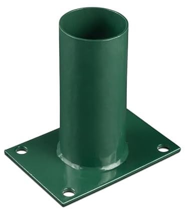 Easy Clôture Platine de fixation diamètre 60 mm pour portillon grillagé Vert