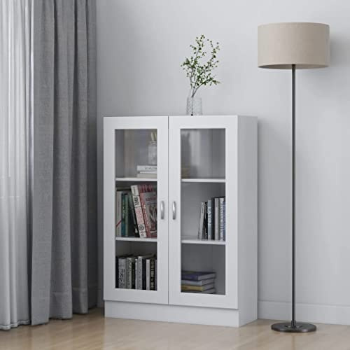 WIFESE Aktenschrank Weiß 82,5x30,5x115 cm Schrank Klein KüChenschrank Konsole Mehrzweckschrank Garderobenschrank Sideboard Vorratsschrank SchräNke Beistellschrank