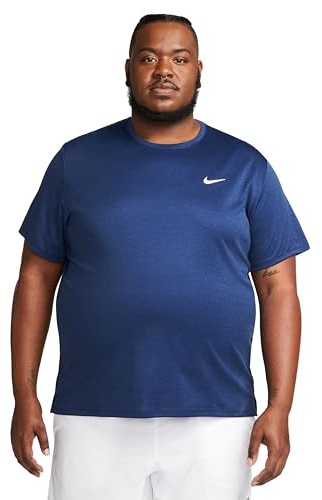 NIKE DV9315-480 M NK DF UV Miler SS T-Shirt Men's Midnight Navy/Game Royal/Reflective SILV Size XL