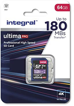 Integral 64GB Card 4K Video Read Speed 180MB/s and Write Speed 130MB/s MicroSDXC A2 C10 U3 UHS-I 180-V30 Micro SD Memory Card