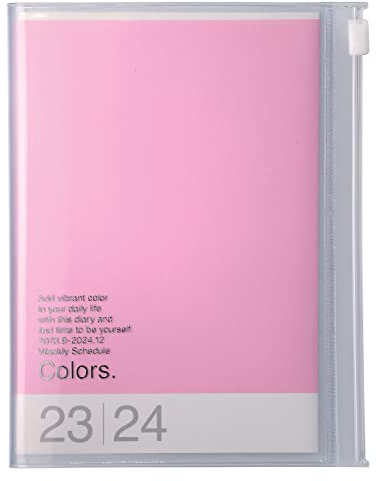 MARK'S 2023/2024 Taschenkalender A6 vertikal, COLORS, Pink: Von Oktober 2023 bis Dezember 2024