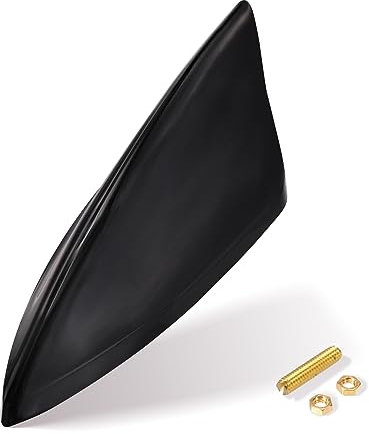 Eightwood Shark Antenne Auto Haifisch Antenne AM FM Radio Antenne Auto Antenne Kurz Dachantenne Universal Shark Fin Roof Antenna mit Verstärker Schwarz