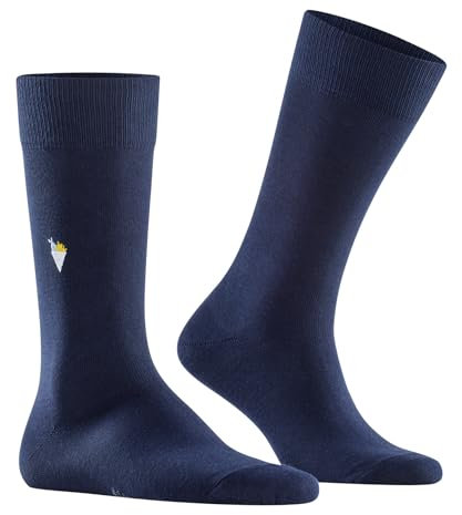 Burlington Herren Socken Brit Style M So Baumwolle gemustert 1 Paar, Blau Marine 6120, 40-46