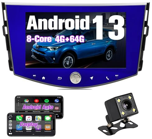 Autoradio DDKUS per Toyota RAV4 2006-2012, Autoradio Android 13 con Navigatore Octa Core 4GB RAM 64GB ROM, 8 pollici Stereo Bluetooth Auto Supporto CarPlay Android Auto