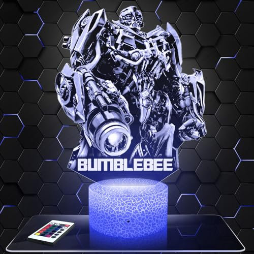 Lampephoto.fr Nachttischlampe - Touch-Nachtlicht Bum blebee 3D-LED-Lampe Illusion, Geschenkidee Weihnachten Geburtstag Junge und Mädchen Nachttischlampe Kinder- oder Erwachsenenzimmer TOP