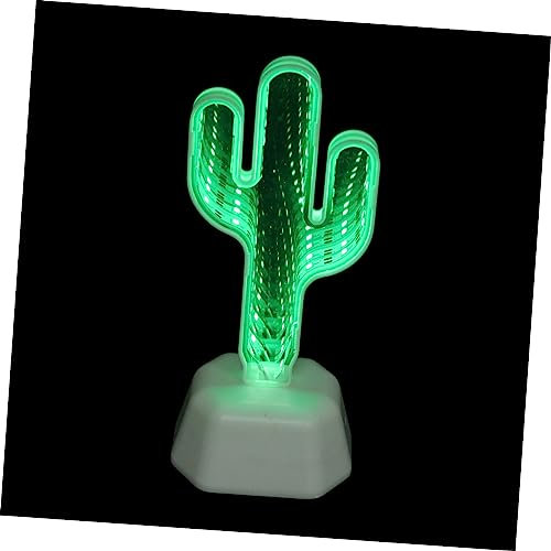 UKCOCO Tunnellampe Mit Spiegeloberfläche Kaktusform Led-nachtlicht Heimdekoration Lichtschild Batterien Nicht Enthalten Nachtlampe Für Kinderzimmer Und Besondere Anlässe