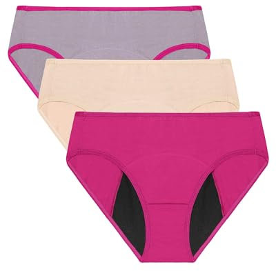 Neione Perioden Unterwäsche Mädchen Teenager Periodenunterschwäsche Starke Blutung Menstruation Hipster Unterhosen 3er Pack Pinkalicious 12-14 Jahre