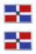 Juego de 2 parches bordados, diseño de bandera de República Dominicana
