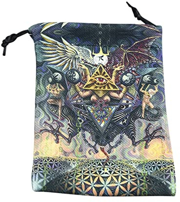 Uozonit Tarotkartentasche | Tasche mit Kordelzug für Oracle Tarotkarten, Tarottasche, Würfeltasche für Oracle Guidance Wahrsagen, Fate Deck Brettspiele Family Playing Card Game