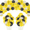 Dvaorc 100 Packung Happy Bee Day Ballons - Biene-Themtes gelbe Latex-Ballons mit Hummel & Konfetti - Kit fr Baby-Dusche & Party