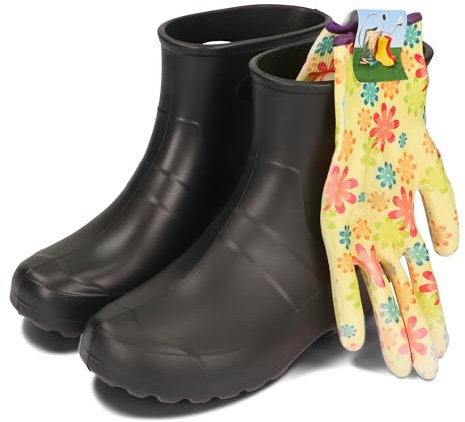 BeComfy Unisex Donna Uomo Stivali in EVA da Giardino 36-46 EU (Nero, Sistema Taglie Calzature EU, Adulto, Numero, Media, 42)