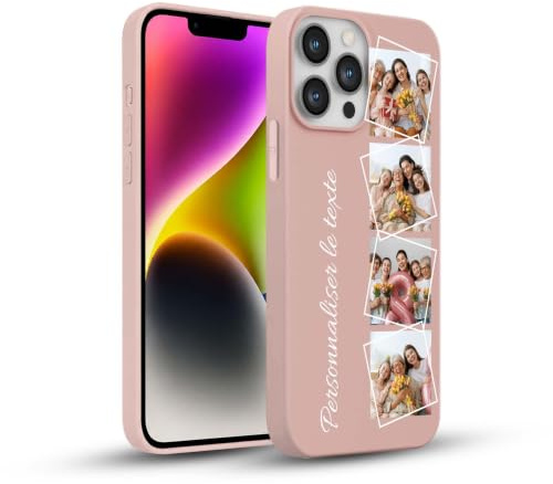 CHABDA Personalisierte Handyhülle für iPhone 14,Personalisiert Hülle mit Eigenem Foto Bedrucken Bild Text Selbst Gestaltet Schutzhülle, Transparent Silikon Stoßfest Individuelle Custom Case