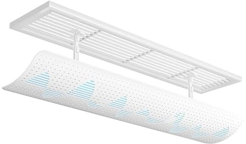 CMYAOYC Déflecteur Climatisation D'aération, Pare-brise de Déflecteur de Climatiseur de Plafond, Déflecteur Climatisation Plafond, Adapté au Bureau(45 * 0.5 * 22cm)