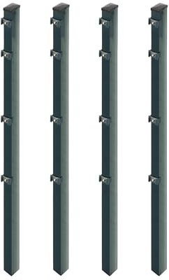 4x Pfosten zum Einbetonieren für Mattenhöhe 100/103 cm | 6x4x160 cm | Anthrazit