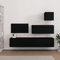 Ensemble de 4 meubles TV en bois noir