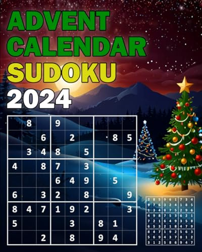 Advent Calendar Sudoku 2024: 24 Day Christmas Countdown Puzzle Book
