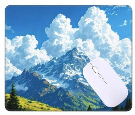 Mauspad Klein Wolkenlandschaft Mousepad, Schreibtischunterlage Kinder, Gaming Mauspad 60 X 40 cm rutschfest und Wasserdicht VernäHte Kanten Mouse Pad, Verbessert Geschwindigkeit und PräZision T-11699