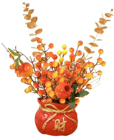 perfk Frühlingsfest Handtasche Tasche Feng Shui Vase Ornament, Style A