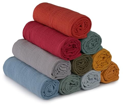 Musselintücher für Baby-Musselinquadrate, Spucktücher Baby,Wickeldecken für neugeborene Jungen und Mädchen, 10er-Pack atmungsaktive und Mullwindeln Spucktücher Wickeltücher für Kleinkinder 001