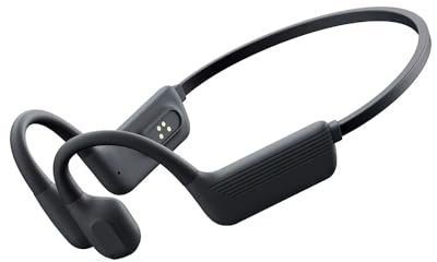 ECO-BUDDY Swimming Headphones Underwater,IPX8 Waterproof, Bone Conduction Headphones, Bluetooth 5.4 Open Ear with 32G MP3 Memory for Exercising (Black)