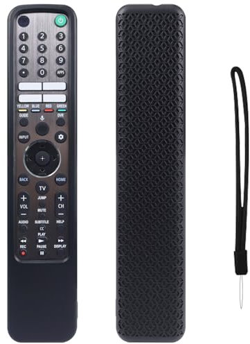Custodia protettiva in silicone per telecomando Sony RMF TX500U TX500P TX500E TX600U TX600E TX600C TX621E TX621U TX520U TX520P Series TV Remote Protector Soft Skin Protector con cordino (nero)