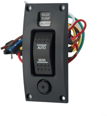 Interrupteur de pompe de cale automatique 12 V 24 V avec design étanche et système de sirène