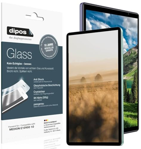 dipos I 2x Displayschutz 9H klar kompatibel mit MEDION E10900 10 Schutzfolie Anti-Shock Folie