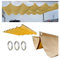 WIGING Rétractable Vague Voile D'ombrage, Protection UV Auvent avec kit de Montage Étanche Résistant à la Pluie Toile de pergola pour extérieur Véranda Terrasse(Earthy Yellow)