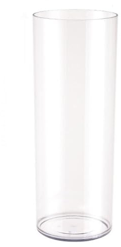 Hohe transparente Acryl-Blumenvase, Zylindervase, bruchsicher, für Hochzeit, Büro, Heimdekoration (10x30 cm)