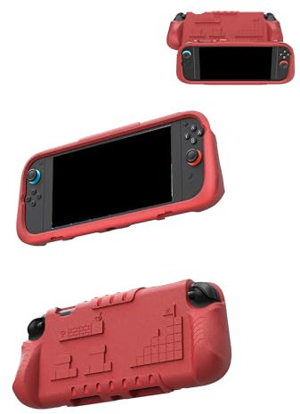 Yystao - Custodia protettiva in silicone per Nintendo Switch 2, antiurto, antipolvere, antiscivolo, colore: Rosso